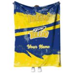 customized toledo rockets grunge streaks blue blanket best selling