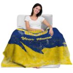 customized toledo rockets grunge streaks blue blanket best selling