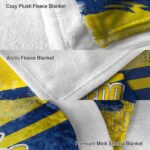 customized toledo rockets grunge streaks blue blanket best selling
