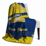 customized toledo rockets grunge streaks blue blanket best selling