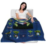 customized toronto blue jays baby yoda blue blanket latest model