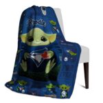 customized toronto blue jays baby yoda blue blanket top rated