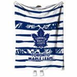 customized toronto maple leafs floral stripes blue white blanket best selling