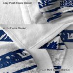 customized toronto maple leafs floral stripes blue white blanket best selling