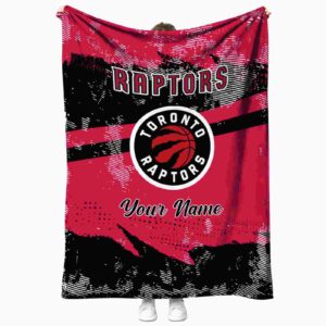 customized toronto raptors grunge streaks red blanket best selling
