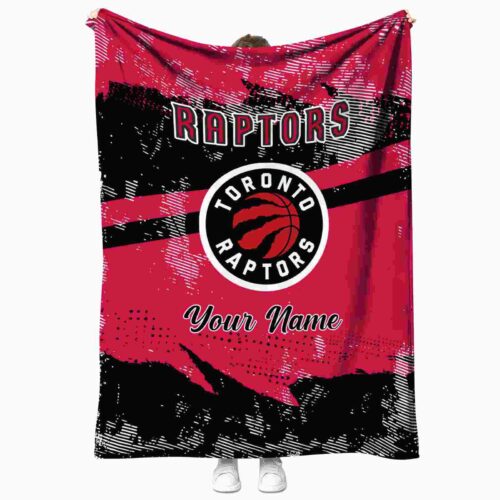 customized toronto raptors grunge streaks red blanket best selling