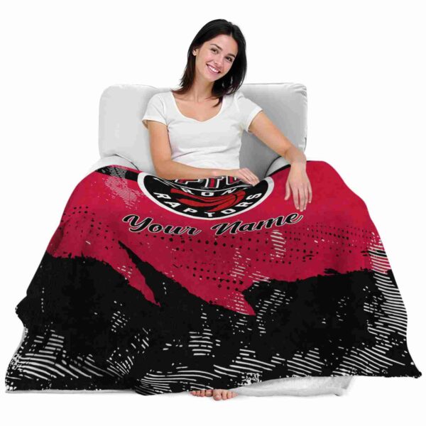 customized toronto raptors grunge streaks red blanket latest model