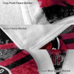 customized toronto raptors grunge streaks red blanket premium grade