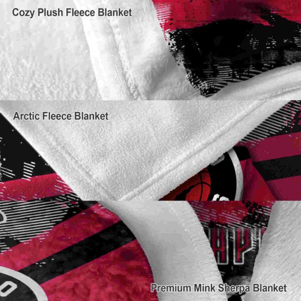 customized toronto raptors grunge streaks red blanket premium grade