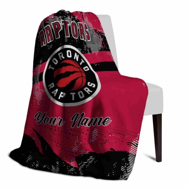 customized toronto raptors grunge streaks red blanket top rated