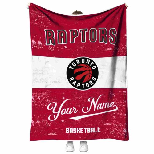 customized toronto raptors grunge texture red white blanket best selling