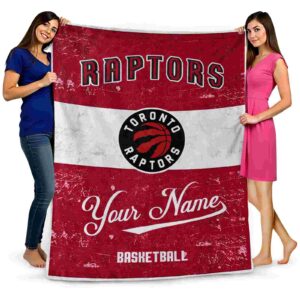 customized toronto raptors grunge texture red white blanket fashion forward