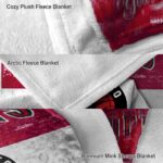 customized toronto raptors grunge texture red white blanket premium grade