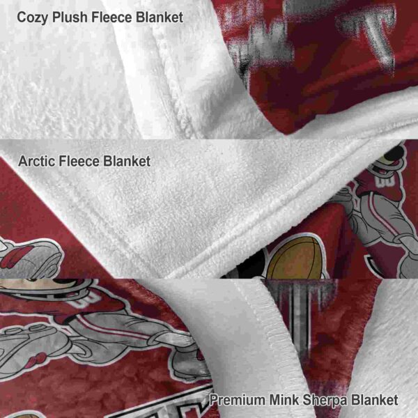 customized troy trojans mickey red blanket premium grade