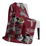 customized troy trojans mickey red blanket top rated