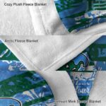 customized tulane green wave floral stripes green white blanket best selling