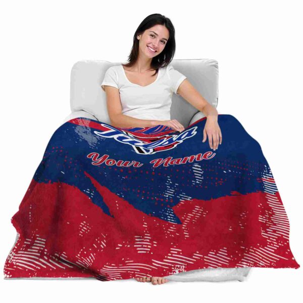 customized tulsa golden hurricane grunge streaks blue blanket latest model