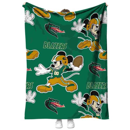 customized uab blazers mickey green blanket best selling