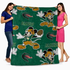 customized uab blazers mickey green blanket fashion forward