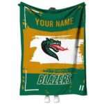 customized uab blazers paint strokes green white blanket best selling
