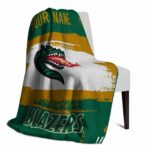 customized uab blazers paint strokes green white blanket best selling