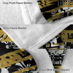 customized ucf knights floral stripes gold white blanket premium grade