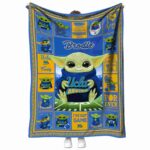 customized ucla bruins baby yoda blue blanket best selling
