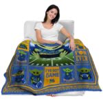 customized ucla bruins baby yoda blue blanket best selling