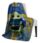 customized ucla bruins baby yoda blue blanket best selling