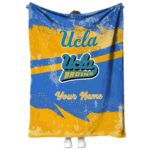customized ucla bruins grunge streaks blue blanket best selling