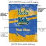 customized ucla bruins grunge streaks blue blanket best selling