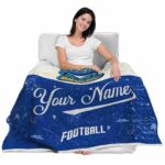 customized ucla bruins grunge texture blue white blanket best selling