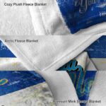 customized ucla bruins grunge texture blue white blanket best selling