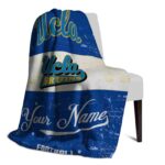 customized ucla bruins grunge texture blue white blanket best selling