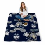customized uconn huskies mickey blue blanket best selling