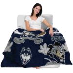 customized uconn huskies mickey blue blanket best selling