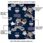 customized uconn huskies mickey blue blanket best selling