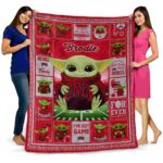 customized unlv rebels baby yoda red blanket best selling