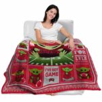 customized unlv rebels baby yoda red blanket best selling