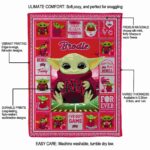 customized unlv rebels baby yoda red blanket best selling