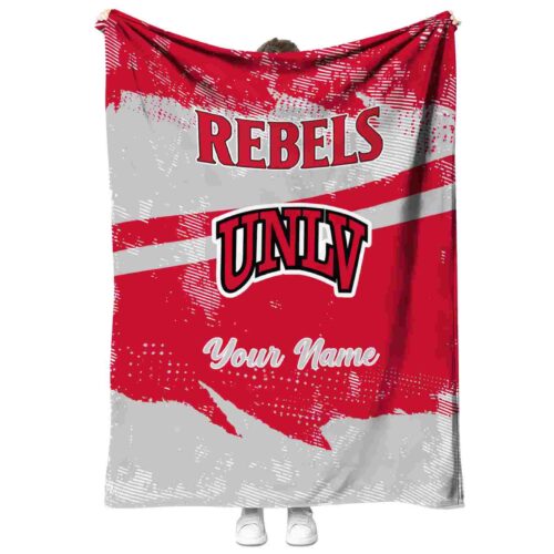 customized unlv rebels grunge streaks red blanket best selling