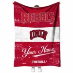 customized unlv rebels grunge texture red white blanket best selling