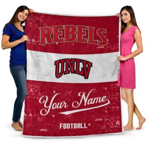 customized unlv rebels grunge texture red white blanket fashion forward