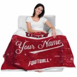 customized unlv rebels grunge texture red white blanket latest model