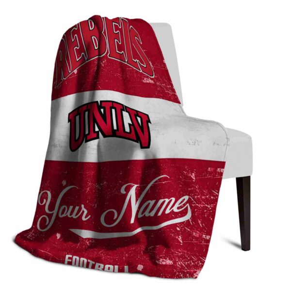 customized unlv rebels grunge texture red white blanket top rated