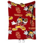 customized usc trojans mickey red blanket best selling