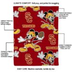 customized usc trojans mickey red blanket best selling