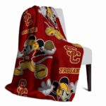 customized usc trojans mickey red blanket best selling