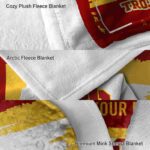 customized usc trojans paint strokes red white blanket premium grade