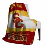 customized usc trojans paint strokes red white blanket top rated